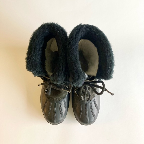 Sorel Black Waterproof Suede Leather Rubber Outsole Snow Rain Boots size 5 - Picture 6 of 15